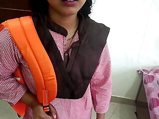 Alpana was fucking beside boyfriend first be proper of in all directions from college time increased by college uniform sex in clear Hindi audio she was sucking dick in indiscretion increased by painfull fucking